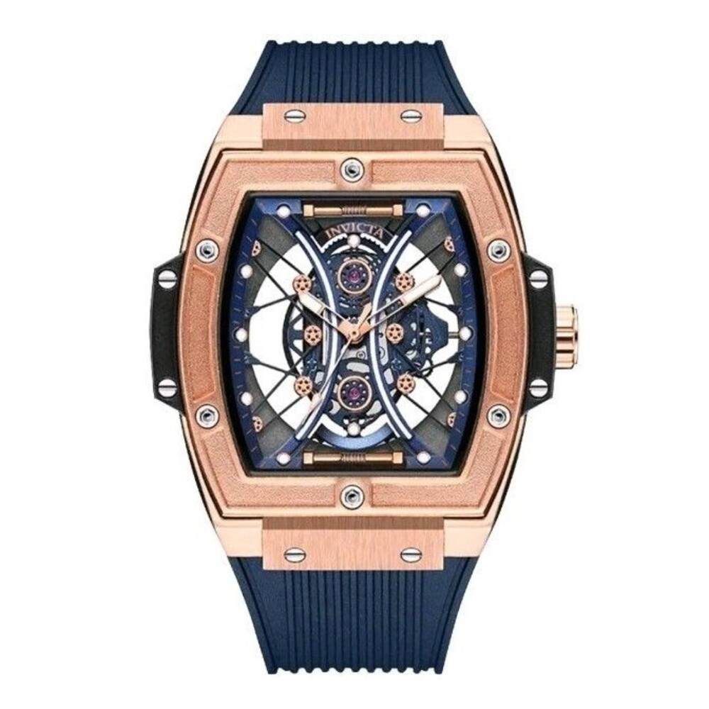 Invicta S1 Rally I Men's Skeleton Dial Watch 50mm Blue Band - 69846